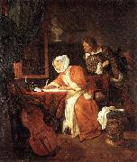 METSU, Gabriel The Letter-Writer Surprised sg oil painting picture wholesale